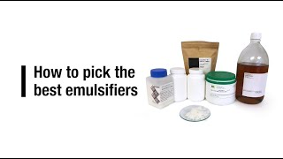 How to pick the best cosmetic emulsifiers [upl. by Yddur]