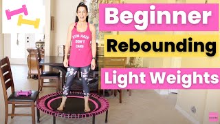 Beginner 15Minute Rebounding Workout amp Core Standing Up Abs [upl. by Ahtelrac]