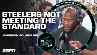 James Harrison BELIEVES the Steelers arent meeting the Pittsburgh standard 🗣️  The Pat McAfee Show [upl. by Ardnuasak]