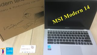 MSI Modern 14 C11M Unboxing  Core i3 11th Gen 256GB NVMe 8GB [upl. by Mchenry]