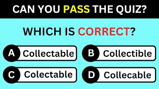 CAN YOU FIND THE CORRECT SPELLING English Spelling test  Spelling quiz challange 1 [upl. by Tica866]