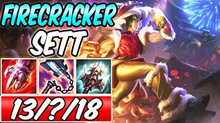 FIRECRACKER SETT TOP GAMEPLAY  Best Build amp Runes  League of Legends [upl. by Yamauchi580]