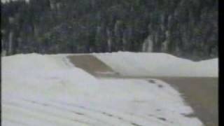 Beech Baron landing at Courchevel Airport France [upl. by Gessner]