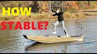 How stable is a jon boat jon boat series 3 tracker 1236 [upl. by Damahom]