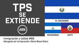 TPS  EXTENSIÓN PARA EL SALVADOR NICARAGUA HAITI Y SUDAN [upl. by Lizbeth149]