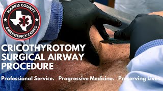 Cricothyrotomy Surgical Airway Procedure for Difficult Airway [upl. by Alyssa791]