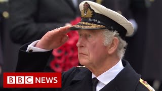 UK falls silent for Remembrance Sunday  BBC News [upl. by Wahlstrom]