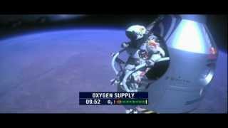 Felix Baumgartner supersonic freefall  Stratos [upl. by Linad574]