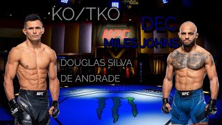 UFC DOUGLAS SILVA DE ANDRADE VS MILES JOHNS [upl. by Behka]