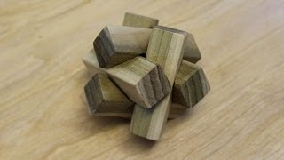 Making the 6pc notched burr puzzle Woodworking project [upl. by Lanos]