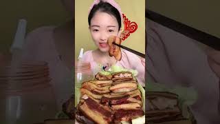 Pork and intestine with spicy source recipe Very delicious China food 8 [upl. by Gnanmas]