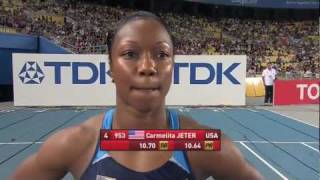 Carmelita Jeter wins the Womens 100m Final [upl. by Zoller66]