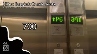 Hilton Bangkok Grande Asoke  Schindler Traction Elevators  Carpark [upl. by Sethrida]