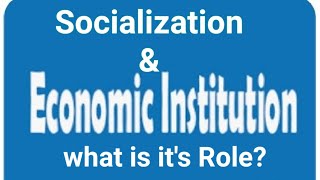 What is the Role of Economic Institutions in Socialization  LMS Lecture BEdCC8606 UNIT 4 AIOU [upl. by Yblehs]