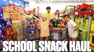 BACK TO SCHOOL LUNCH HAUL  KIDS IN CHARGE OF AFTER SCHOOL SNACKS GROCERY SHOPPING HAUL [upl. by Keenan491]