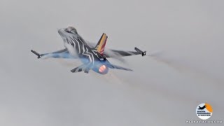 F16 demo Belgian Air Force  Kleine Brogel AB  Spottersday [upl. by Ahsirahc627]