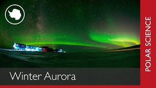 Winter Aurora over Halley Research Station [upl. by Elyod959]