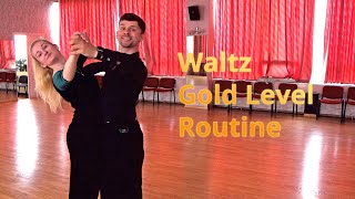 Waltz Gold Level Choreography  Natural Spin Turn Turning Lock Wing [upl. by Gaither128]