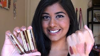 Review Milani Color Statement Lipsticks in Naturals amp Browns [upl. by Enelcaj]