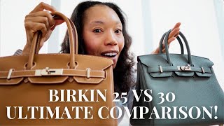 Hermes Birkin 25 vs 30 Size Review  What Fits Inside Pros amp Cons [upl. by Aneret]