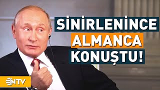 Putin Sunucuya Sinirlenince Almanca Konuştu  NTV [upl. by Osnofedli]