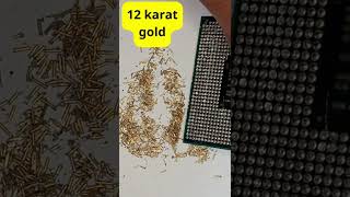 Extracting gold from CPU computer scrap Gold value in CPUs 1 [upl. by Pietrek873]