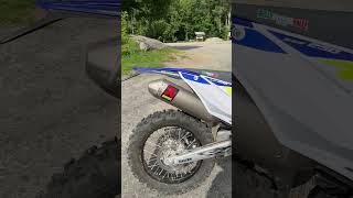 AKRAPOVIC FULL TITANIUM EXHAUST SYSTEM  2023 SHERCO 250 SEF FACTORY akrapovic sherco dirtbike [upl. by Wonacott121]