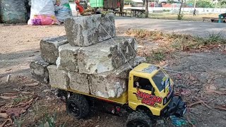 Bikin geleng kepala sopir rc long wpl monster truk Adu skill muatan berat [upl. by Puttergill]