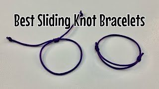 2 x best adjustable sliding knot bracelets  Simple amp fast [upl. by Ibor]