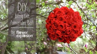 Rose Pomander ball DIY Wedding decor [upl. by Devi]