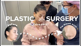 I GOT A NOSE JOB IN KOREA 🇰🇷 plastic surgery vlog INDO SUB  Erna Limdaugh [upl. by Airpac]