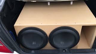 2 12s AMERICAN BASS XR NEMESIS NAK2000D AMP CUSTOM BOX TUNED AT 32hz [upl. by Dustin]