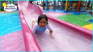 Water Parks for Kids and Splash Pads with Ryans Family Review [upl. by Aicatan]