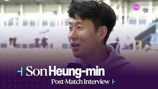 Luton 01 Tottenham PostMatch  Son Heungmin heaps praise on Ange Postecoglou 🎥 [upl. by Ydnik840]