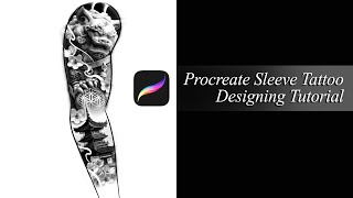 How To Design A Tattoo Sleeve Concept Using PROCREATE [upl. by Ahsinor]