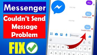 SOLVED Messenger Couldnt Send the Message Problem [upl. by Hallagan]