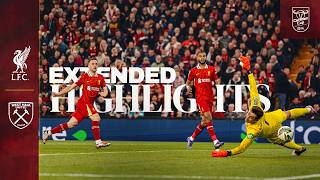 Extended Highlights  Five goals as Reds progress in Carabao Cup  Liverpool 51 West Ham [upl. by Volnak]