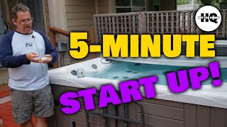 Hot Tub Water Chemical Start Up Step by Step [upl. by Petrina]