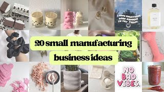 20 Small Business Manufacturing Ideas You Can Start in 2024 [upl. by Alber886]