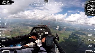 Flying on the edge of a rain storm fantastic lift convergent winds Roy Dawson video [upl. by Enelec]