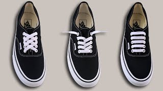 3 WAYS TO LACE VANS AUTHENTIC  Authentic Vans Lacing [upl. by Kiker443]