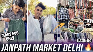 JANPATH MARKET SHOPPING HAUL JANPATH MARKET DELHI MENS CLOTHING [upl. by Sitoiyanap]