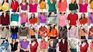 BLUSAS ELEGANTES FINAS Y SOFISTICADAS DE MODA 2023 para LUCIR en FIESTAS y OCACIONES ESPECIALES 2023 [upl. by God]