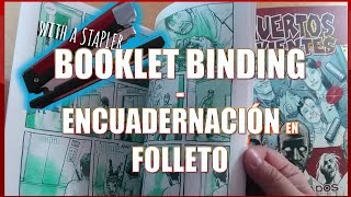 EASY BOOKLET BINDING ENCUADERNACION EN FOLLETO THE WALKING DEAD stapler [upl. by Alessig]