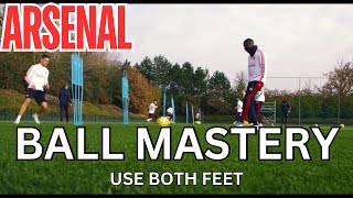 ARSENAL  Passing and Receiving football drill Both Feet warm Up FootballSoccer Drills [upl. by Cardew]