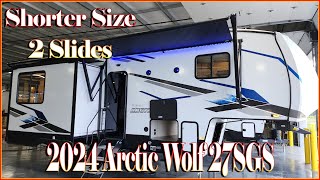 Smaller Double Slide Fifth Wheel 2024 Arctic Wolf 27SGS Fifth Wheel at Couchs RV Nation RV Review [upl. by Noit]