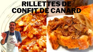 RECETTE  RILLETTES DE CONFIT DE CANARD HYPER FACILE 🦆 [upl. by Grosvenor135]