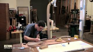 How to Build a Bass Guitar  Step 14  Fretting a Bass [upl. by Carmon]