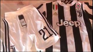 Gogoalshopcom Juventus 1718 Home Cheap Soccer Jerseys Kit Unboxing Review [upl. by Lletnom]