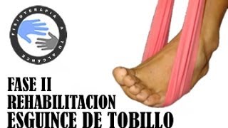 Esguince de tobillo ejercicios y rehabilitacion fase 2 [upl. by Enixam431]